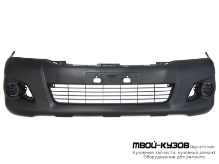 БАМПЕР ПЕРЕДНИЙ +/- ОТВ П/ПРОТИВОТУМ С ОТВ П/РАСШИРИТ (КИТАЙ) для Toyota HILUX (2011-2015)