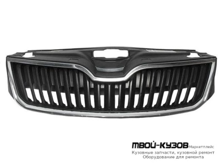 РЕШЕТКА РАДИАТОРА С ХРОМ МОЛДИНГ (КИТАЙ) для Skoda RAPID (2014-)