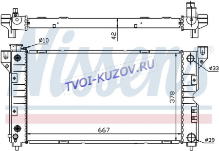 РАДИАТОР 667х338 3,3/3,8 М/А