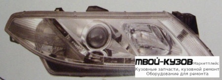 ФАРА ЛЕВАЯ + ПРАВАЯ (КОМПЛЕКТ) ТЮНИНГ ЛИНЗОВАННАЯ (DEVIL EYES) (SONAR) ВНУТРИ ХРОМ для Renault LAGUNA (09.2001-)