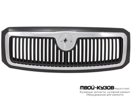 РЕШЕТКА РАДИАТОРА В СБОРЕ ХРОМ-ЧЁРНЫЙ для Skoda FABIA (01.2000 - 2006)