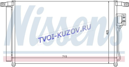 РАДИАТОР КОНДИЦИОНЕРА 674x425 A/M