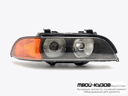 ФАРА ПРАВАЯ СТОРОНА (DEPO) ЛИНЗОВАННАЯ С КОРРЕКТОР УКАЗАТЕЛЬ ПОВОРОТА ЖЕЛТ для BMW E39 (11.1995 - 2003)