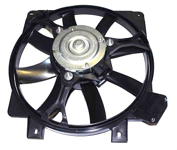 Электродвигатель охлаждения ВАЗ-1118 без резистора с крыльчаткой и кожухом (АвтоВАЗ)