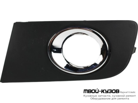 РЕШЕТКА БАМПЕРА ПЕРЕДНИЙ ЛЕВАЯ СТОРОНА С ОТВЕРСТИЯМИ ПОД ПРОТИВОТУМАННЫЕ ФАРЫ , ХРОМ МОЛДИНГ (КИТАЙ) для Volkswagen AMAROK (2010-)