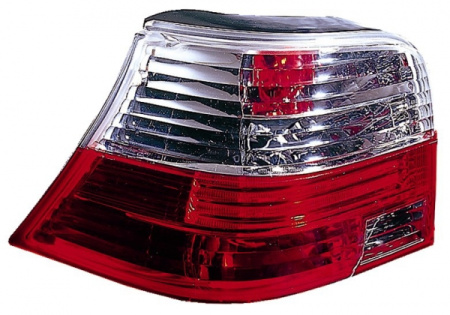 GOLF ФОНАРЬ задний внешний левый вместе с правым (КОМПЛЕКТ) ТЮНИНГОВАН. прозрачн. хрустальн. с ДИОД СТОП СИГНАЛ красно-белый