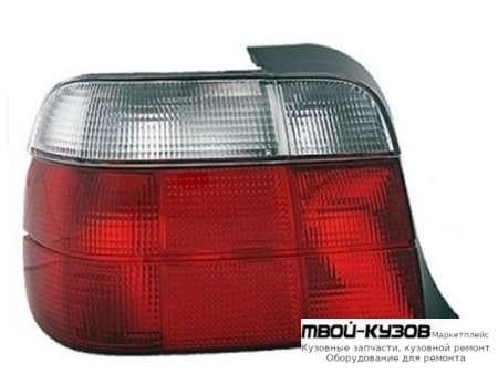ФОНАРЬ ЗАДНИЙ ВНЕШНИЙ ЛЕВАЯ СТОРОНА (compact) (DEPO) КРАСНЫЙ-БЕЛ для BMW E36 (12.1990 - 01.2000)