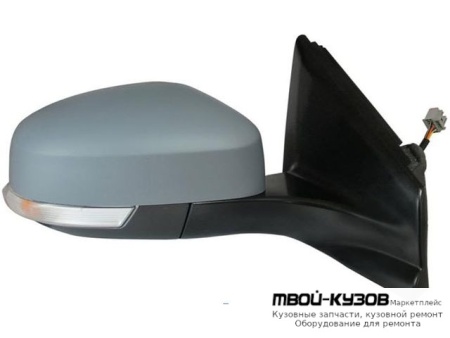 ЗЕРКАЛО ПРАВАЯ СТОРОНА ЭЛЕКТР С ПОДОГРЕВОМ УКАЗАТЕЛЬ ПОВОРОТА (ASPHERICAL) ГРУНТ (ТАЙВАНЬ) для Ford MONDEO (04.2007-)