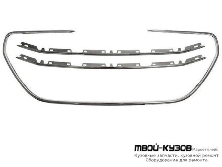 МОЛДИНГ РЕШЕТКИ РАДИАТОРА СЕРЫЙ. (3ШТ) (ТАЙВАНЬ) для Peugeot 301 (2013-)
