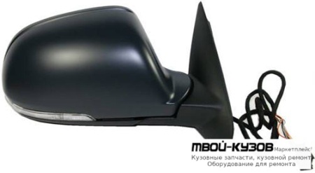 ЗЕРКАЛО ПРАВАЯ СТОРОНА ЭЛЕКТР С ПОДОГРЕВОМ УКАЗАТЕЛЬ ПОВОРОТА (CONVEX) ГРУНТ (ТАЙВАНЬ) для Skoda OCTAVIA (2008-2012)