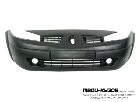 БАМПЕР ПЕРЕДНИЙ В СБОРЕ С МОЛДИНГ РЕШЕТК БЕЗ УСИЛИТ ГРУНТ (ИТАЛИЯ) для Renault MEGANE (2003-2007)