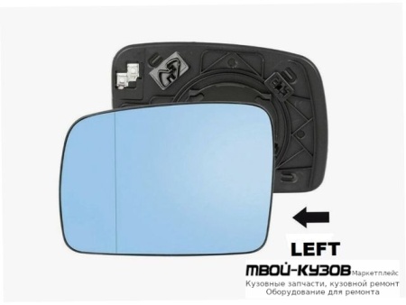 СТЕКЛО ЗЕРКАЛА ЛЕВАЯ СТОРОНА С ПОДОГРЕВОМ (CONVEX) (ТАЙВАНЬ) для Land Rover DISCOVERY (2004-), Land Rover FREELANDER (2007-), Range Rover (2003-)