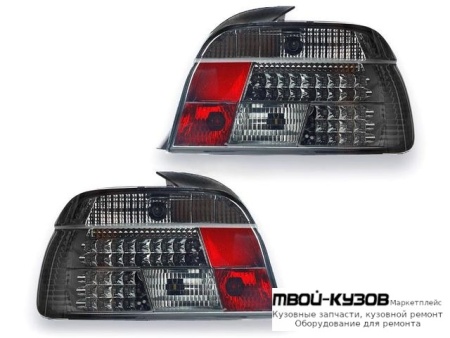 ФОНАРЬ ЗАДНИЙ ВНЕШНИЙ ЛЕВАЯ + ПРАВАЯ (КОМПЛЕКТ) ТЮНИНГ (СЕДАН) ПРОЗРАЧНЫЙ С ДИОД (SONAR) ТОНИР ВНУТРИ ХРОМ для BMW E39 (11.1995 - 2003)