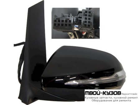 ЗЕРКАЛО ЛЕВАЯ СТОРОНА ЭЛЕКТР С ПОДОГРЕВОМ УКАЗАТЕЛЬ ПОВОРОТА , КОНТ ГРУНТ АВТОСКЛАДЫВ ПОДСВЕТ (ASPHERICAL) (КИТАЙ) для Mercedes VITO (2003-)