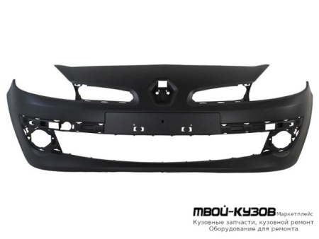 БАМПЕР ПЕРЕДНИЙ С ОТВЕРСТИЯМИ ПОД ПРОТИВОТУМАННЫЕ ФАРЫ ГРУНТ (ТАЙВАНЬ) для Renault CLIO (2006-)