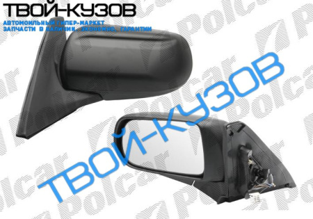 323 98-01 ЗЕРКАЛО L ЭЛЕКТРИЧ. ЧЕРНОЕ СТЕКЛО ВЫПУКЛ. ХРОМ