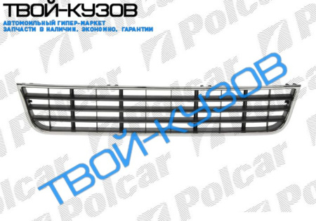А6 01-05 РЕШЕТКА В БАМПЕР ЦЕНТРАЛЬНАЯ С ХРОМОМ