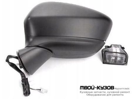 ЗЕРКАЛО ЛЕВАЯ СТОРОНА ЭЛЕКТР С ПОДОГРЕВОМ , УКАЗАТЕЛЬ ПОВОРОТА ГРУНТ (ТАЙВАНЬ) для Mazda CX5 (2012-2017)