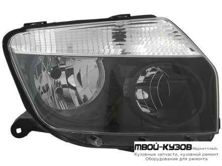 ФАРА ПРАВАЯ СТОРОНА +/- ПОД КОРРЕКТОР ВНУТРИ ЧЁРНЫЙ (КИТАЙ) для Renault DUSTER (2010-)