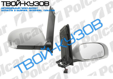 TOURAN 03-06 ЗЕРКАЛО R ЭЛ+ОБОГРЕВ, ПОД ПОКРАСКУ, ВЫПУКЛОЕ, ХРОМ