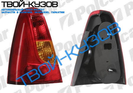 LOGAN 04-ФОНАРЬ ЛЕВЫЙ КРАСНО-ЖЕЛТЫЙ С ПЛАТОЙ