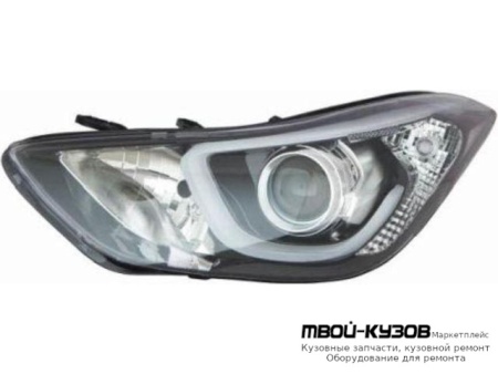 ФАРА ЛЕВАЯ СТОРОНА ЛИНЗОВАННАЯ , ДИОД , ПОД КОРРЕКТОР (DEPO) для Hyundai ELANTRA / AVANTE (2010-)