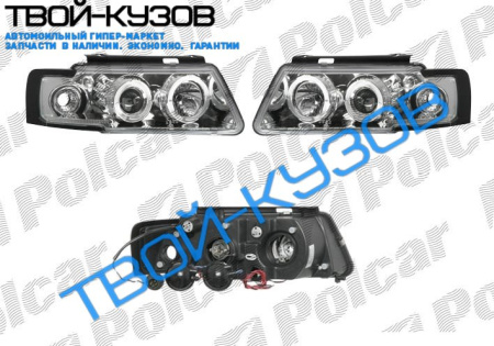 PASSAT 96-00 ФАРЫ ТЮНИНГ АНГЕЛЬСКИЕ ГЛАЗКИ+ЛИНЗА ПРОЗРАЧНЫЕ ХРОМ
