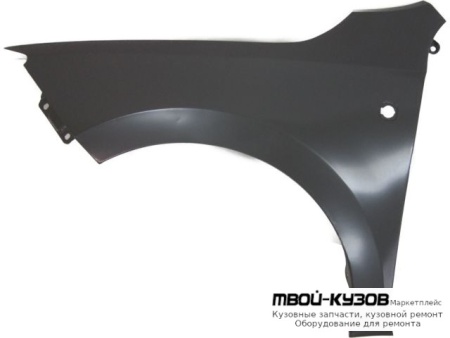 КРЫЛО ПЕРЕДНИЙ ЛЕВАЯ СТОРОНА С ОТВ ПОД ПОВТОРИТЕЛЬ (КИТАЙ) для Skoda RAPID (2014-)