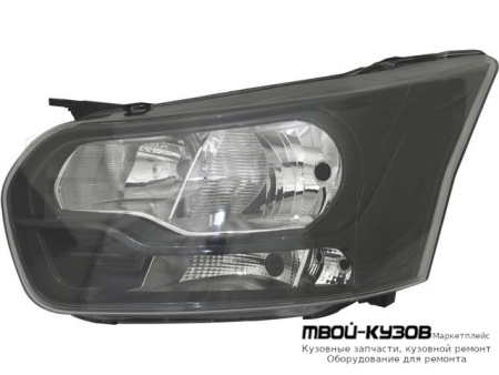 ФАРА ЛЕВАЯ СТОРОНА С КОРРЕКТОР ВНУТРИ ЧЁРНЫЙ (DEPO) для Ford TRANSIT (2014-)