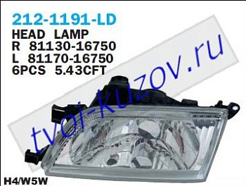 tercel фара левая 212-1191L-LD
