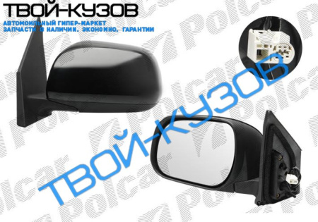 RAV4 0106- ЗЕРКАЛО R ЭЛЕКТ., ПОД ПОКРАСКУ, ВЫПУКЛОЕ