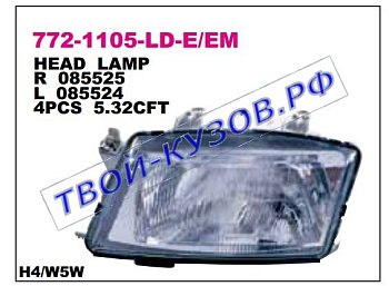 saab 900 фара левая (под электро корректор) 772-1105L-LD-EM