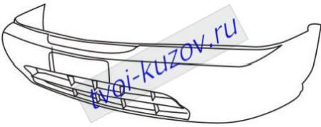 B14 БАМПЕР передний без отверстий под противотуманки черный