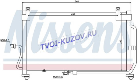 РАДИАТОР КОНДИЦИОНЕРА 500x302  - для DAEWOO MATIZ