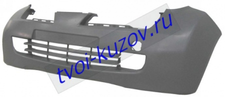 MICRA БАМПЕР передний без отверстий под противотуманки грунтованный (под покраску)