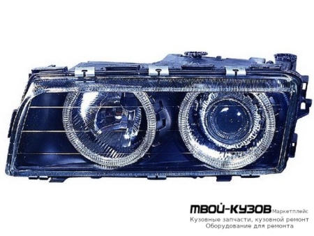 ФАРА ЛЕВАЯ + ПРАВАЯ (КОМПЛЕКТ) С ПОВОРОТНИК (КСЕНОН) С -D1S- С БЛОК УПР.КСЕНОНОМ -PHILIPS С КОРРЕКТОР ТЮНИНГ ЛИНЗОВАННАЯ (E-Mark) (DEPO) ЧЁРНЫЙ для BMW E38 (06.1994 - 08.1998) (09.1998 - 2002)