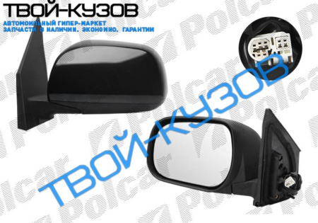 RAV4 0106- ЗЕРКАЛО R ЭЛ+ОБОГРЕВ, ПОД ПОКРАСКУ, ВЫПУКЛОЕ