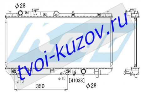 323 РАДИАТОР ОХЛАЖДЕН AT 1.4 1.5 1.9 (KOYO)