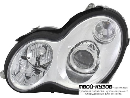 ФАРА ЛЕВАЯ СТОРОНА ПОД КОРРЕКТОР ЛИНЗОВАННАЯ (КСЕНОН) (DEPO) для Mercedes W203 (07.2000-)