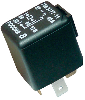 Реле малогабаритное 20/30А 5-контактное с кронштейном (АВАР)