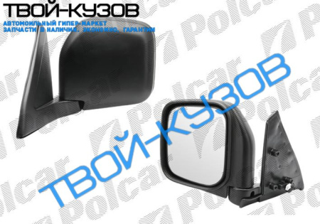 PAJERO/MON 01.92-12.95 ЗЕРКАЛО R ЭЛЕКТРИЧ.+ОБОГРЕВ, ЧЕРНОЕ/ПОД ПОКР.