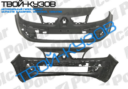 SCENIC 08.06-05.09 БАМПЕР ПЕРЕДНИЙ БЕЗ ОТВ.