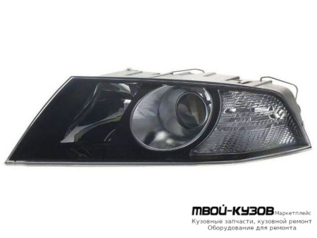ФАРА ЛЕВАЯ СТОРОНА ЛИНЗОВАННАЯ С КОРРЕКТОР ТЮНИНГ (DEPO) ВНУТРИ ЧЁРНЫЙ для Skoda OCTAVIA (2004-2008)