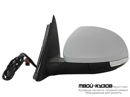 ЗЕРКАЛО ЛЕВАЯ СТОРОНА ЭЛЕКТР С ПОДОГРЕВОМ , УКАЗАТЕЛЬ ПОВОРОТА (CONVEX) (TYC) ГРУНТ (ТАЙВАНЬ) для Skoda YETI (2010-)