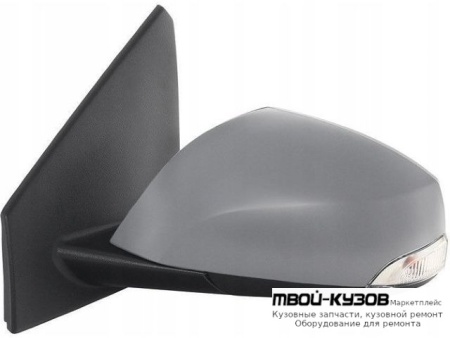 ЗЕРКАЛО ЛЕВАЯ СТОРОНА ЭЛЕКТР С ПОДОГРЕВОМ УКАЗАТЕЛЬ ПОВОРОТА ТЕМПЕР ДАТЧИК 9 КОНТ (ASPHERICAL) ГРУНТ (ТАЙВАНЬ) для Renault FLUENCE (2010-), Renault MEGANE (2008-)