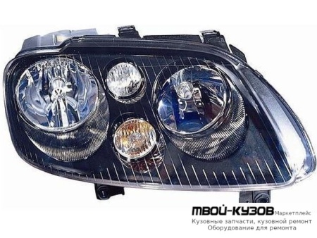 ФАРА ПРАВАЯ СТОРОНА ПОД КОРРЕКТОР ВНУТРИ (DEPO) ЧЁРНЫЙ для Volkswagen TOURAN (2003-2005) (2006-2010)