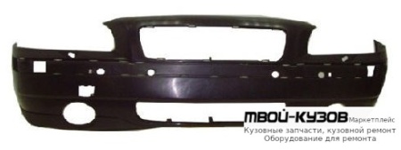 БАМПЕР ПЕРЕДНИЙ С ОТВЕРСТИЯМИ ПОД ОМЫВАТЕЛЬ ФАР (ТАЙВАНЬ) для Volvo S60 (2000-)