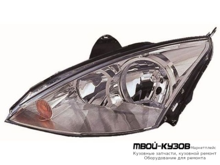ФАРА ЛЕВАЯ СТОРОНА +/- КОРРЕКТОР (DEPO) для Ford FOCUS (11.1998 - 10.2001) (11.2001-)