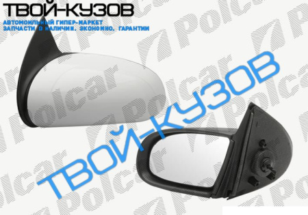 TIGRA 1094-1201 ЗЕРКАЛО R МЕХ., ПОД ПОКРАСКУ, ВЫПУКЛОЕ, ХРОМ