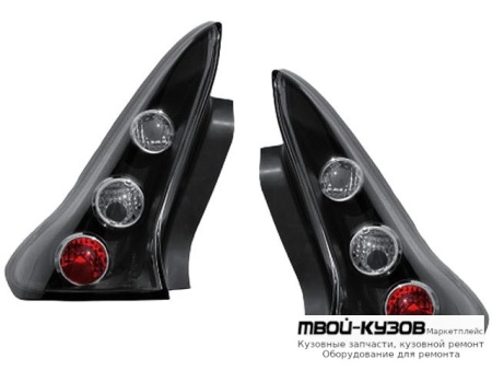 ФОНАРЬ ЗАДНИЙ ВНЕШНИЙ ЛЕВАЯ + ПРАВАЯ (КОМПЛЕКТ) ТЮНИНГ (3 дв) (JUNYAN) ВНУТРИ ЧЁРНЫЙ для Citroen C4 (11.2004-) PICASSO (2006-)